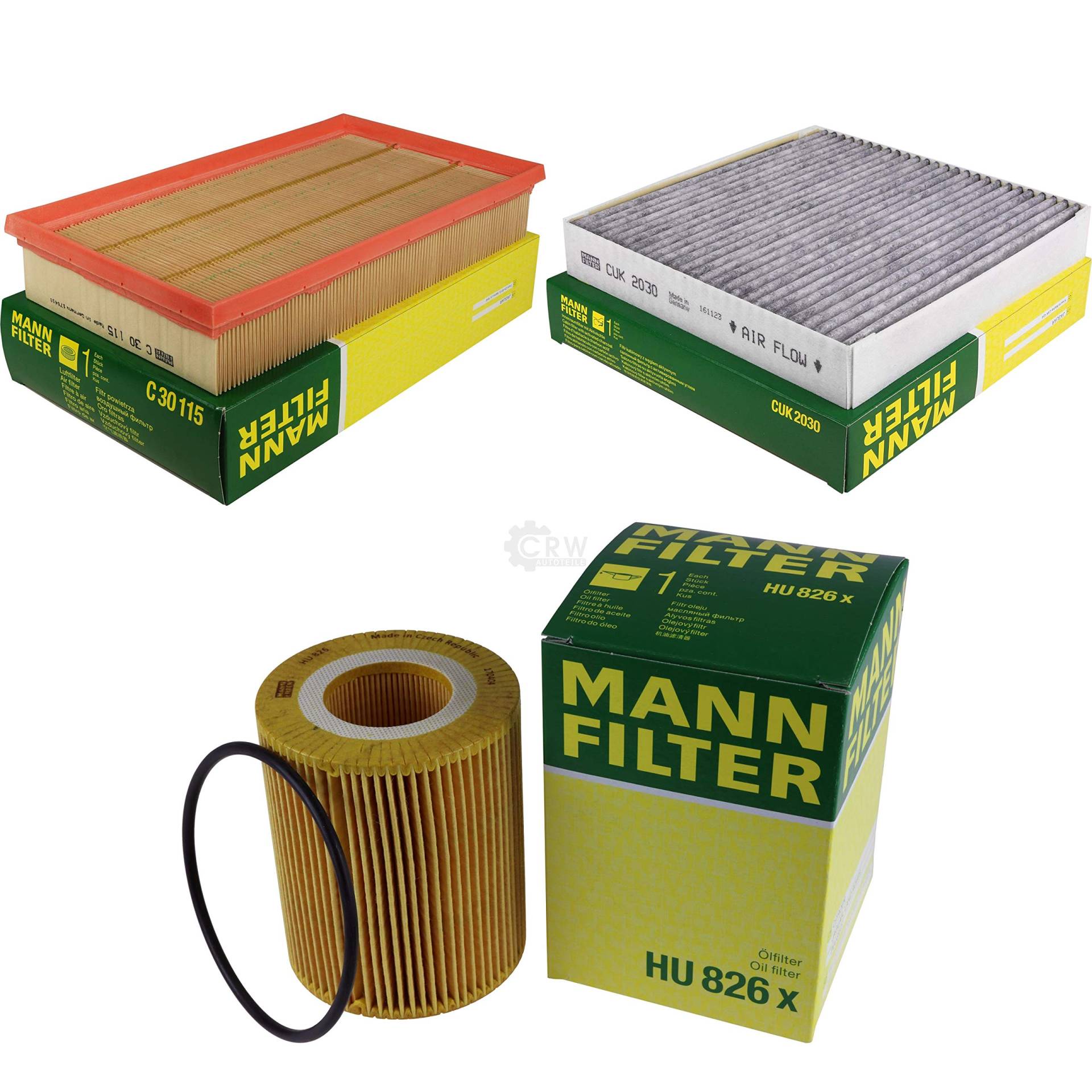 MANN-FILTER Inspektions Set Inspektionspaket Luftfilter Ölfilter Innenraumfilter von Diederichs