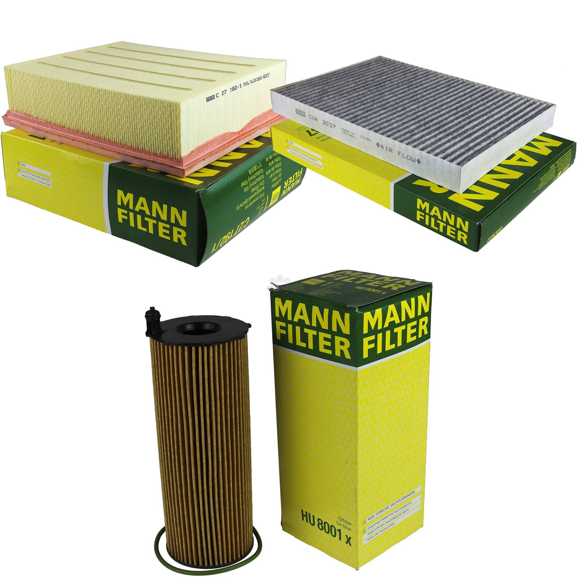 MANN-FILTER Inspektions Set Inspektionspaket Luftfilter Ölfilter Innenraumfilter von Diederichs