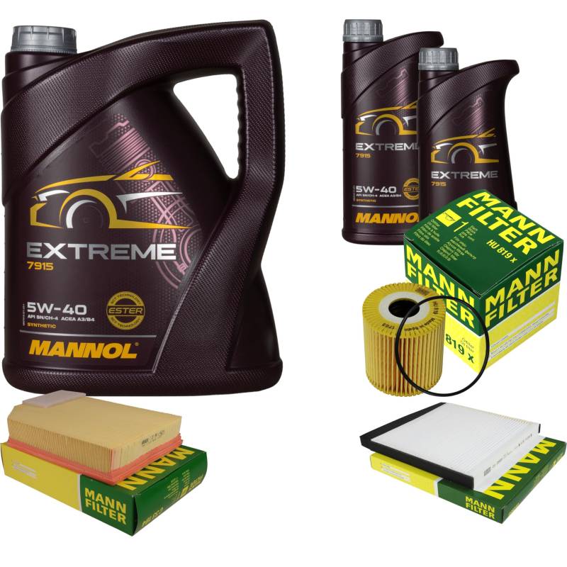 MANNOL 7 L Extreme 5W-40 Motor-Öl+MANN-FILTER Filterpaket Volvo XC90 I von Diederichs