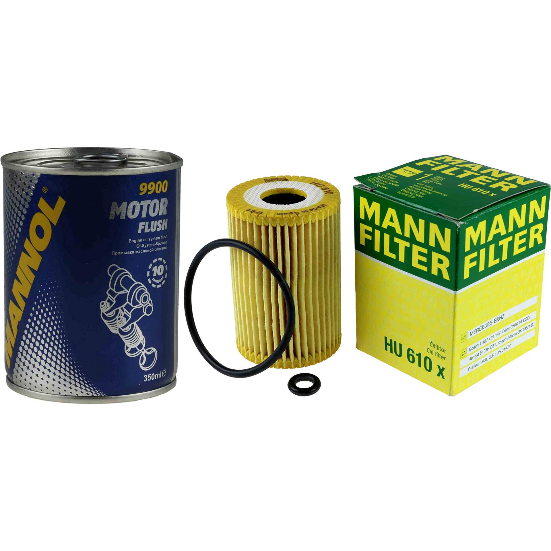 Original MANN Ölfilter HU 610 x + SCT Motor Flush Motorspülung von Diederichs