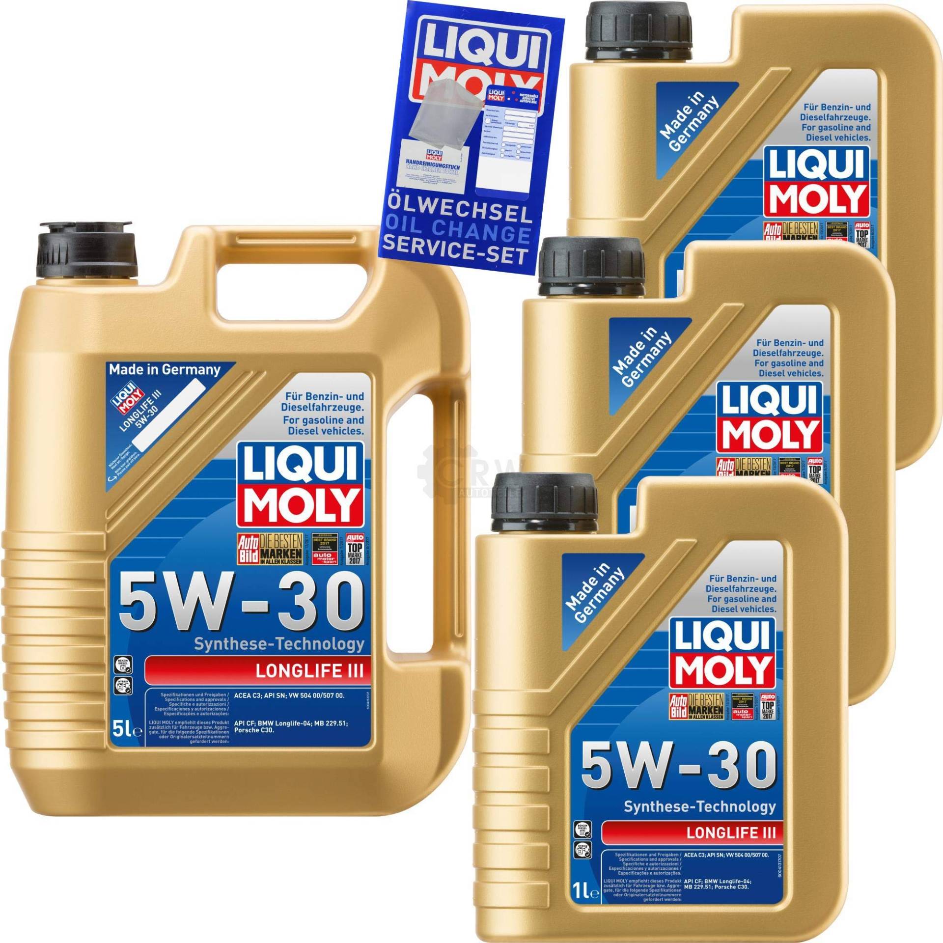 QR-PARTS 69988598 8 Liter Original Longlife III 5W-30 Motoröl Engine Oil Motorenöl von Diederichs