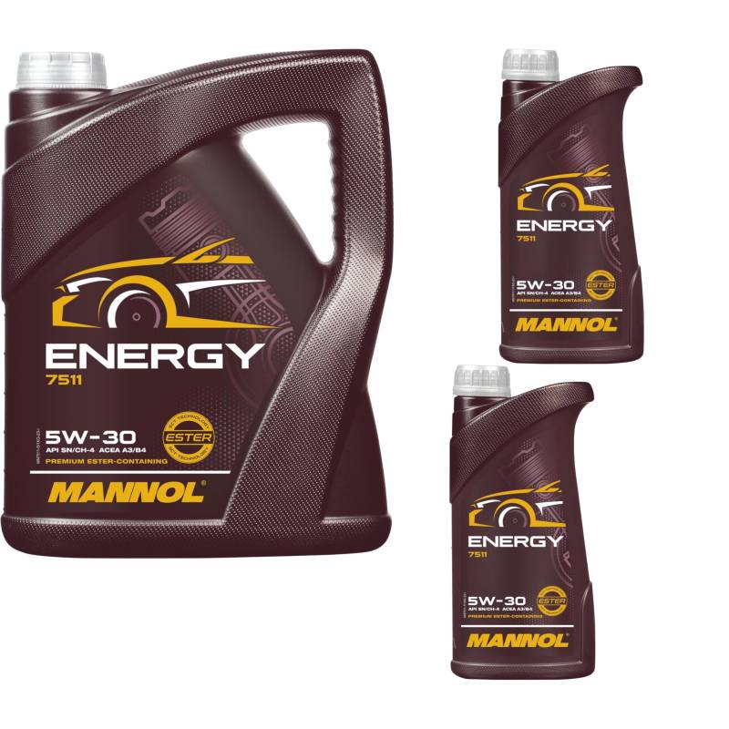 QR-PARTS 69989014 7 Liter Original MANNOL Motoröl Energy 5W-30 API SL Engine Oil Öl von Diederichs