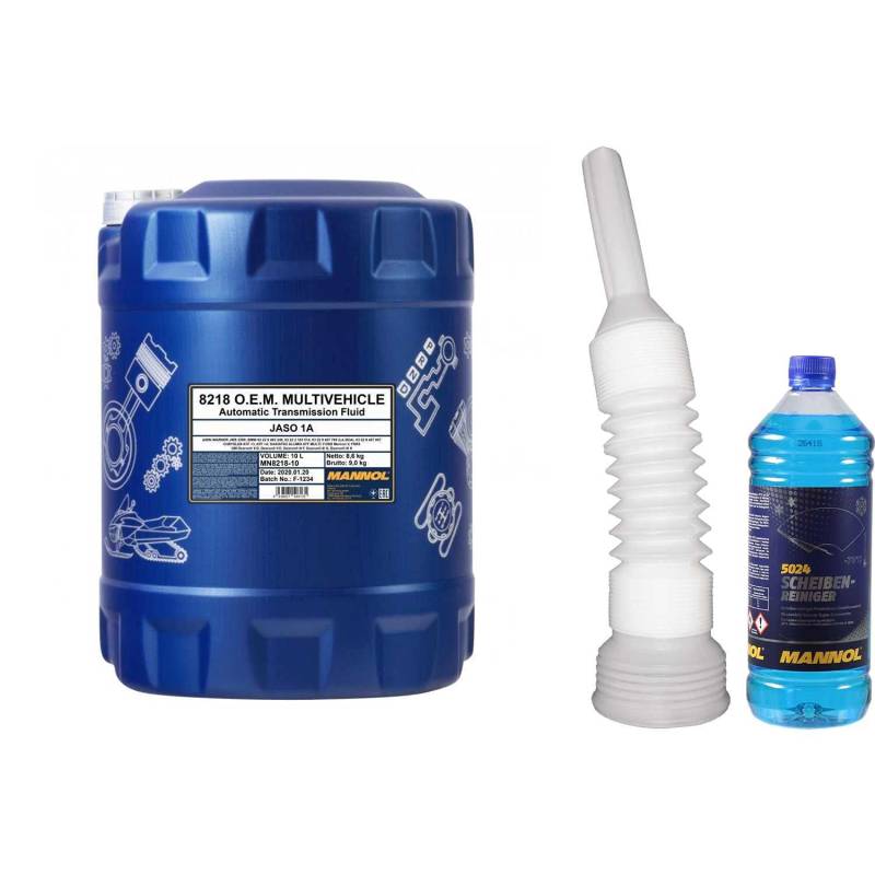 QR-Parts Set 10 Liter 85413481 5024 MN8218-10 CT4504 1 Original MANNOL Scheiben-Reiniger -70 °C Frostschutz Konzentrat 10L Automatikgetriebeöle O.E.M. 8218 Multivehicle JWS von Diederichs