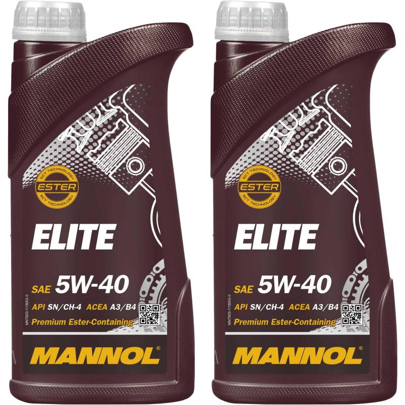 QR-Parts Set 85447793 MN7903-1 2x1 Liter Orignal MANNOL Elite 5W-40 API SN/CF Motoröl Engine Oil Öl von Diederichs