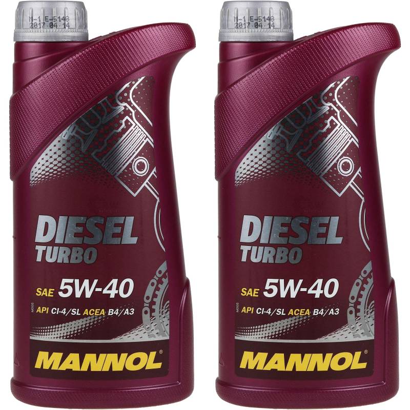 QR-Parts Set 85447890 MN7904-1 2x1 Liter Original MANNOL Motoröl Diesel Turbo 5W-40 Engine Oil Öl von Diederichs