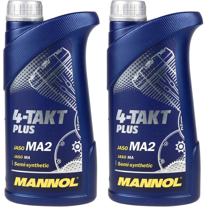 QR-Parts Set 85448061 MN7202-1 2x1 Liter Original MANNOL Motoröl 4-Takt Plus 10W-40 Motorradöl Bike Oil von Diederichs