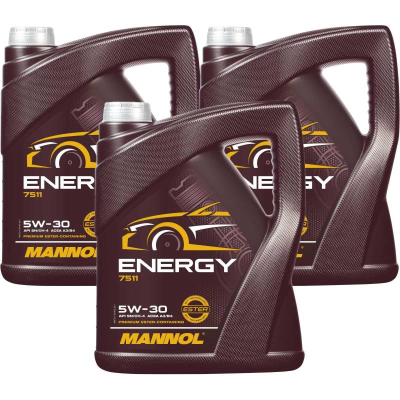 QR-Parts Set 85448447 MN7511-5 15 Liter Original MANNOL Motoröl Energy 5W-30 API SL Engine Oil Öl von Diederichs