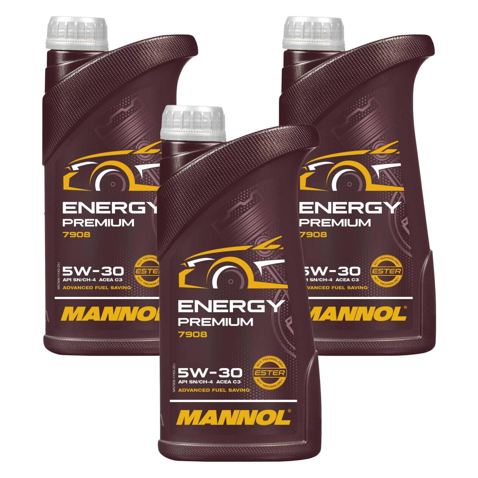 QR-Parts Set 85449918 MN7908-1 3L MANNOL Energy Premium 5W-30 API SN/CF Motoröl Engine Oil Öl von Diederichs