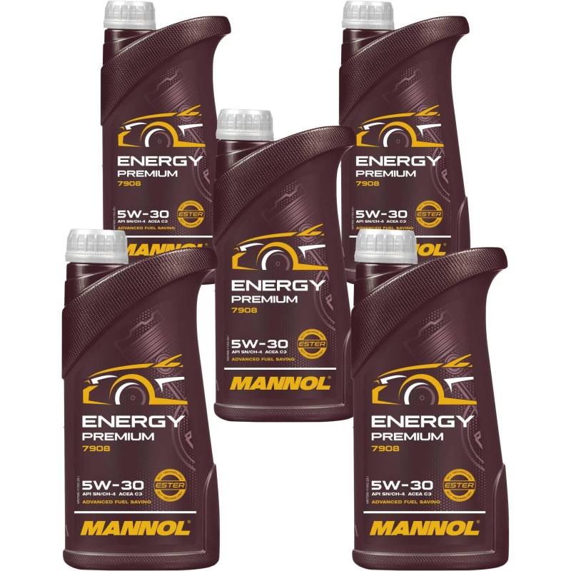 QR-Parts Set 85450711 MN7908-1 5L MANNOL Energy Premium 5W-30 API SN/CF Motoröl Engine Oil Öl von Diederichs