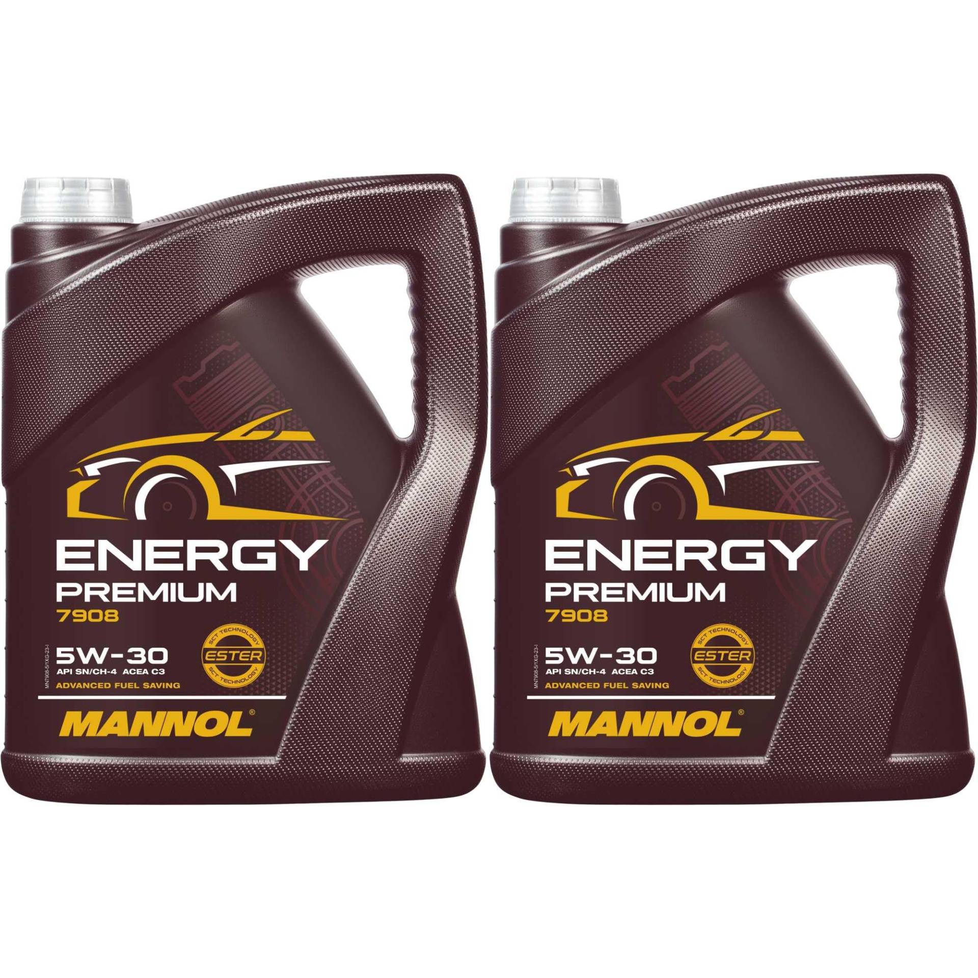 QR-Parts Set 85452273 MN7908-5 10L Original MANNOL Energy Premium 5W-30 API SN/CF Motoröl Engine Oil Öl von Diederichs