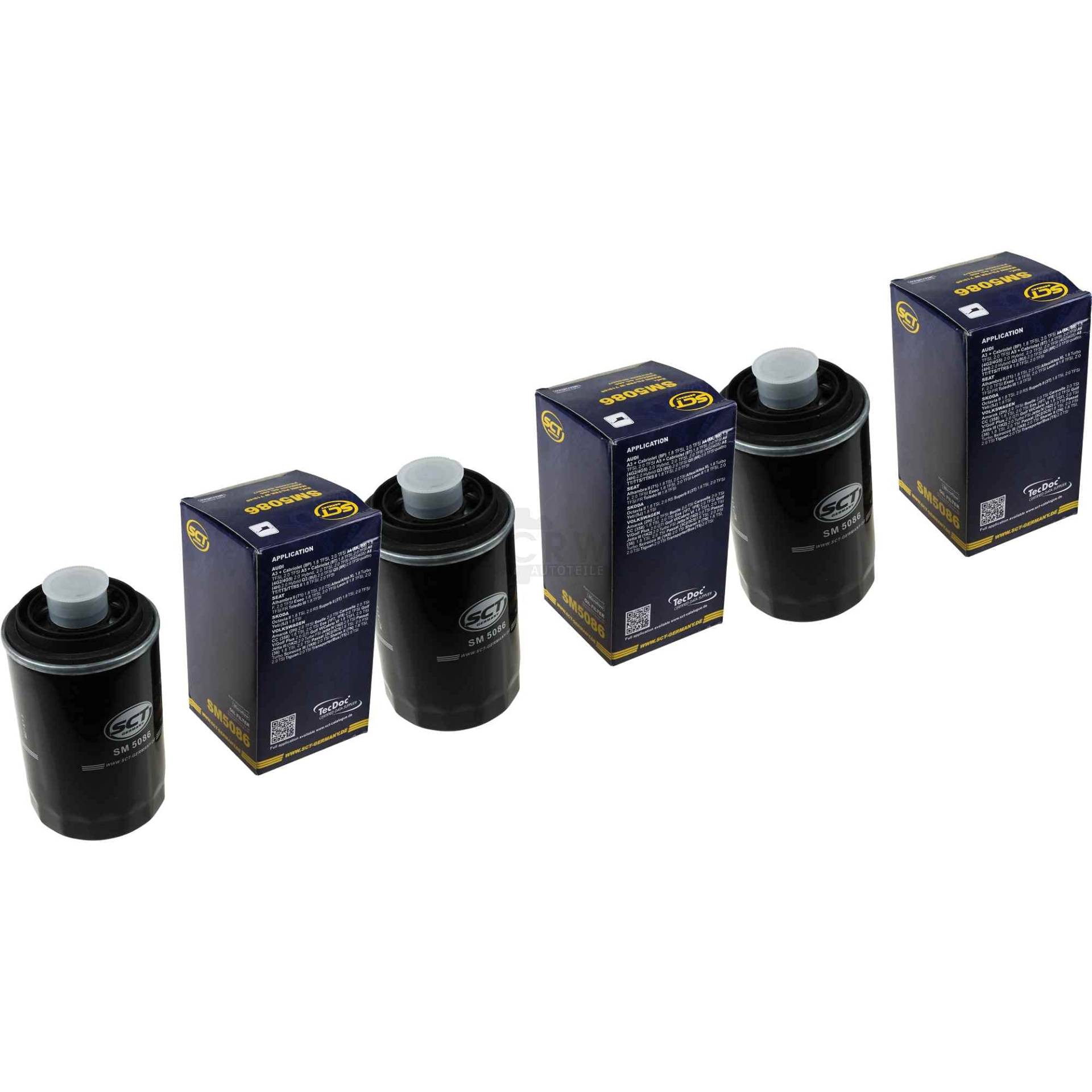 QR-Parts Set 85484266 SM 5086 3xOriginal SCT Ölfilter Oil Filter von Diederichs