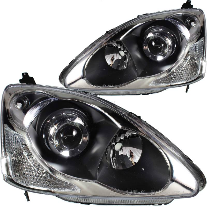 Diederichs TYC Halogen Scheinwerfer Set für Honda Civic Bj. 2003, weiß, HB3+H1, Frontscheinwerfer links+rechts von Diederichs