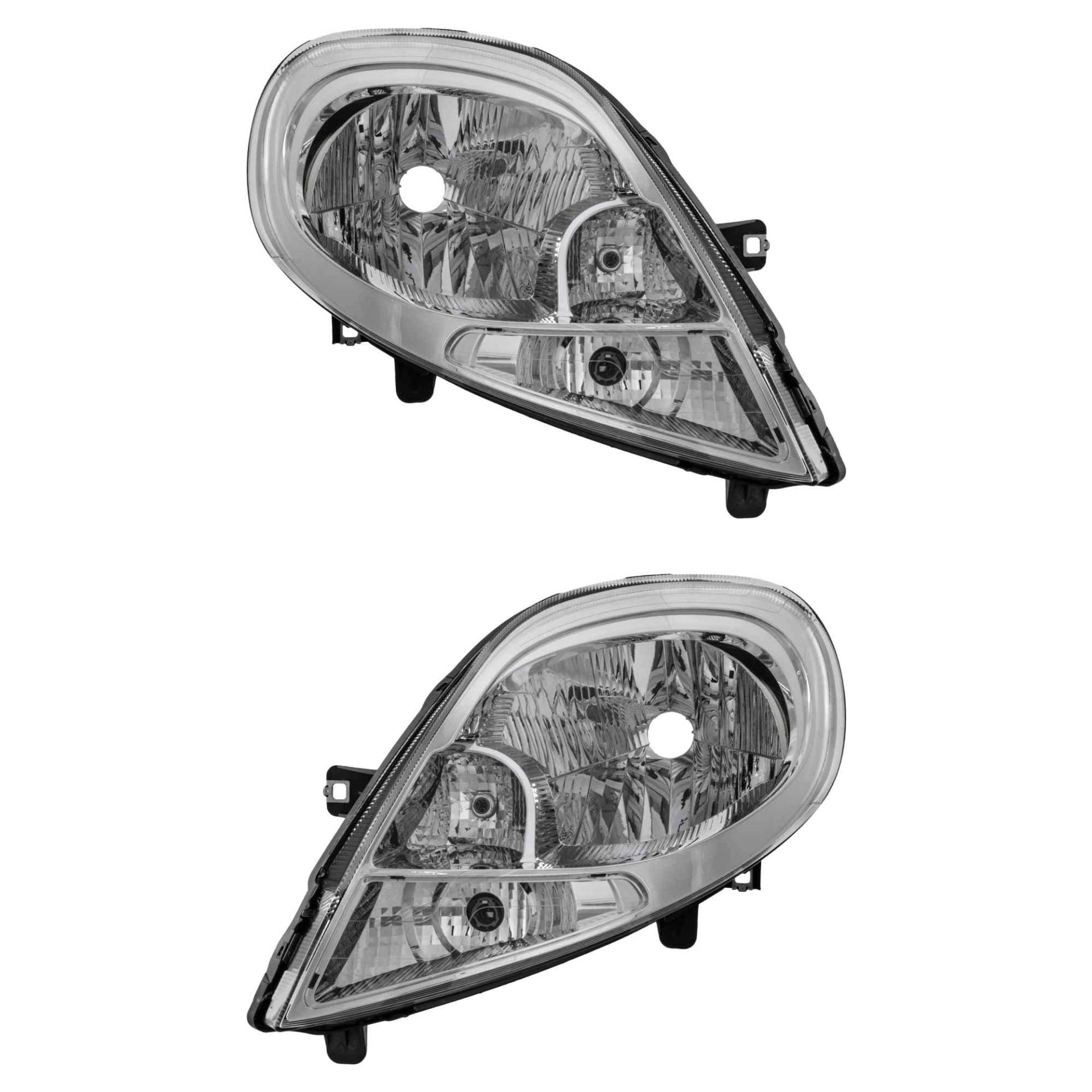 Scheinwerfer Set links & rechts Hauptscheinwerfer Frontscheinwerfer Halogen H4 mit Glühlampe ohne Elektromotor für Model Primastar Kasten X83 Vivaro F7 J7 E7 JL FL EL von Diederichs