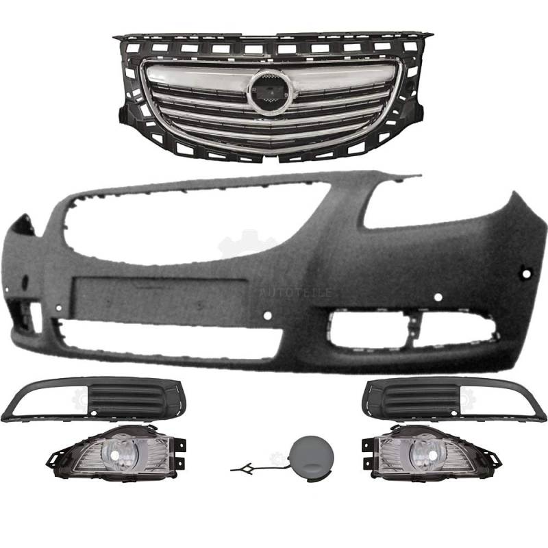 Set Stoßstange vorne+Nebel+Zubehör Opel Insignia Bj. 08-13 für PDC 6 Löcher von Diederichs