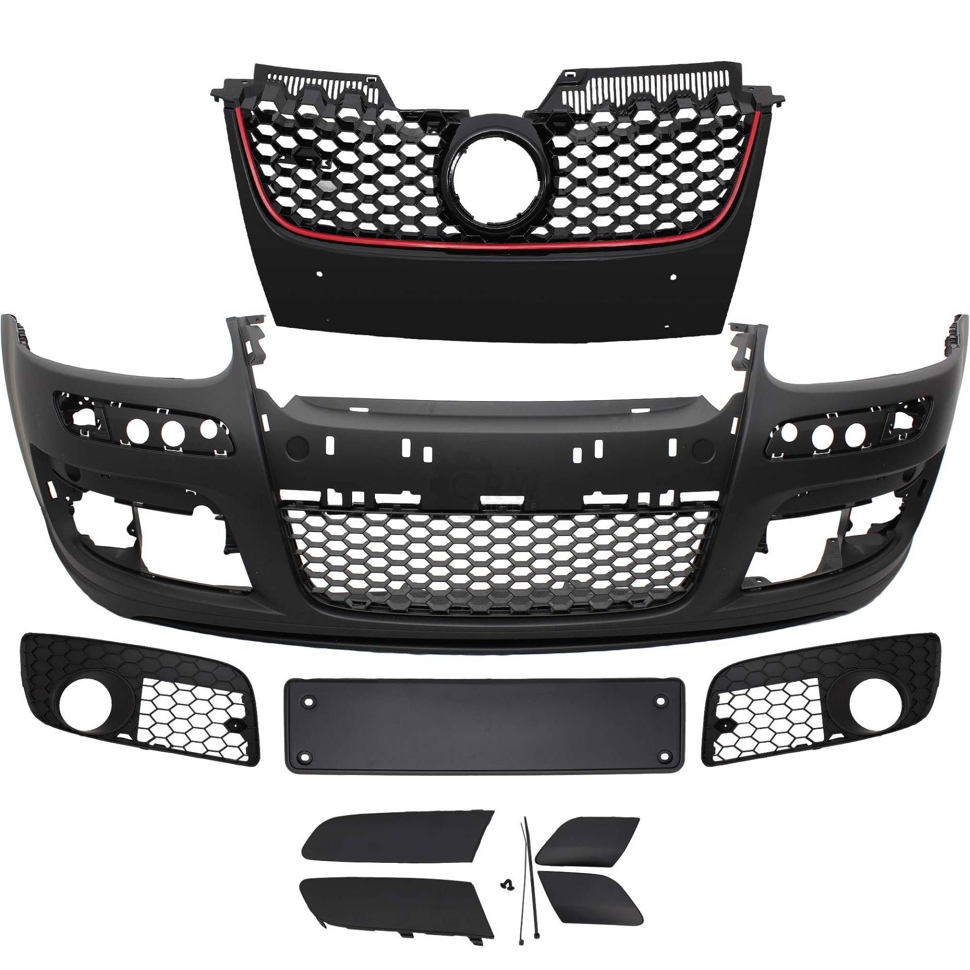 Stoßstange + Grill vorne lackierfähig für V 5 GTI Look Optik Bj. 03-09 von Diederichs