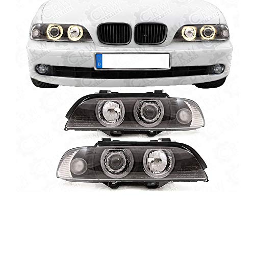 Xenon Scheinwerfer Set 5er E39 00-03 klar/schwarz Angel Eyes Facelift von Diederichs