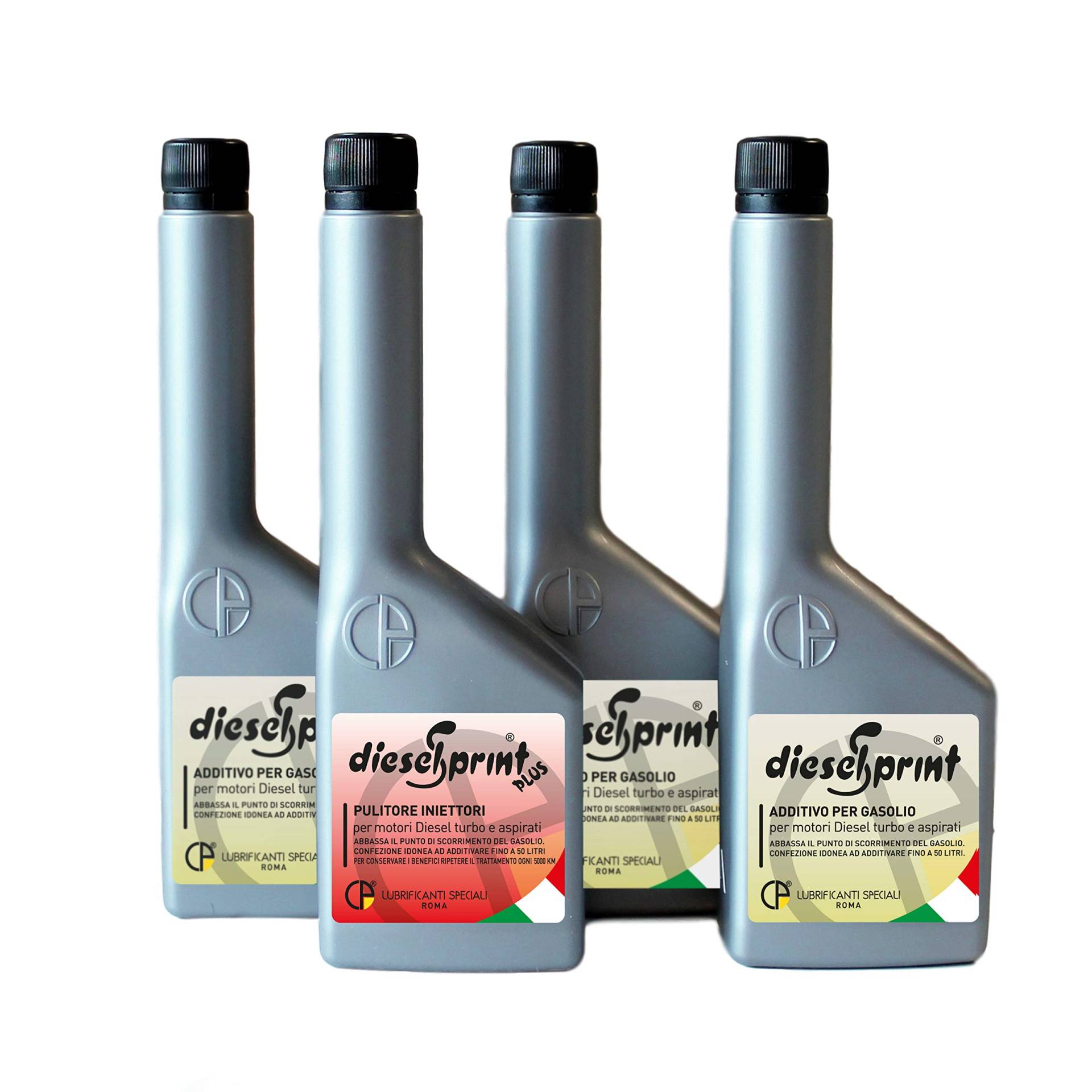 DieselSprint 500 ML - Regenerierendes Dieselmotor-Behandlungsset Additiv zur Vorbereitung Ihres Autos auf die TÜV-Prüfung, 1 Flasche (125 ml) Plus + 3 Flaschen (375 ml) von DieselSprint