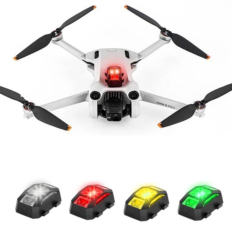 4 Colour RGB Drone Strobe Lights, Anti-Collision Strobe Lighting, USB-Lade LED-Blitzlichter sind für Motorrad Auto Bike Dron Scooter Universal Anti-Collisions warnleuchte Pack of 4 von Difference U