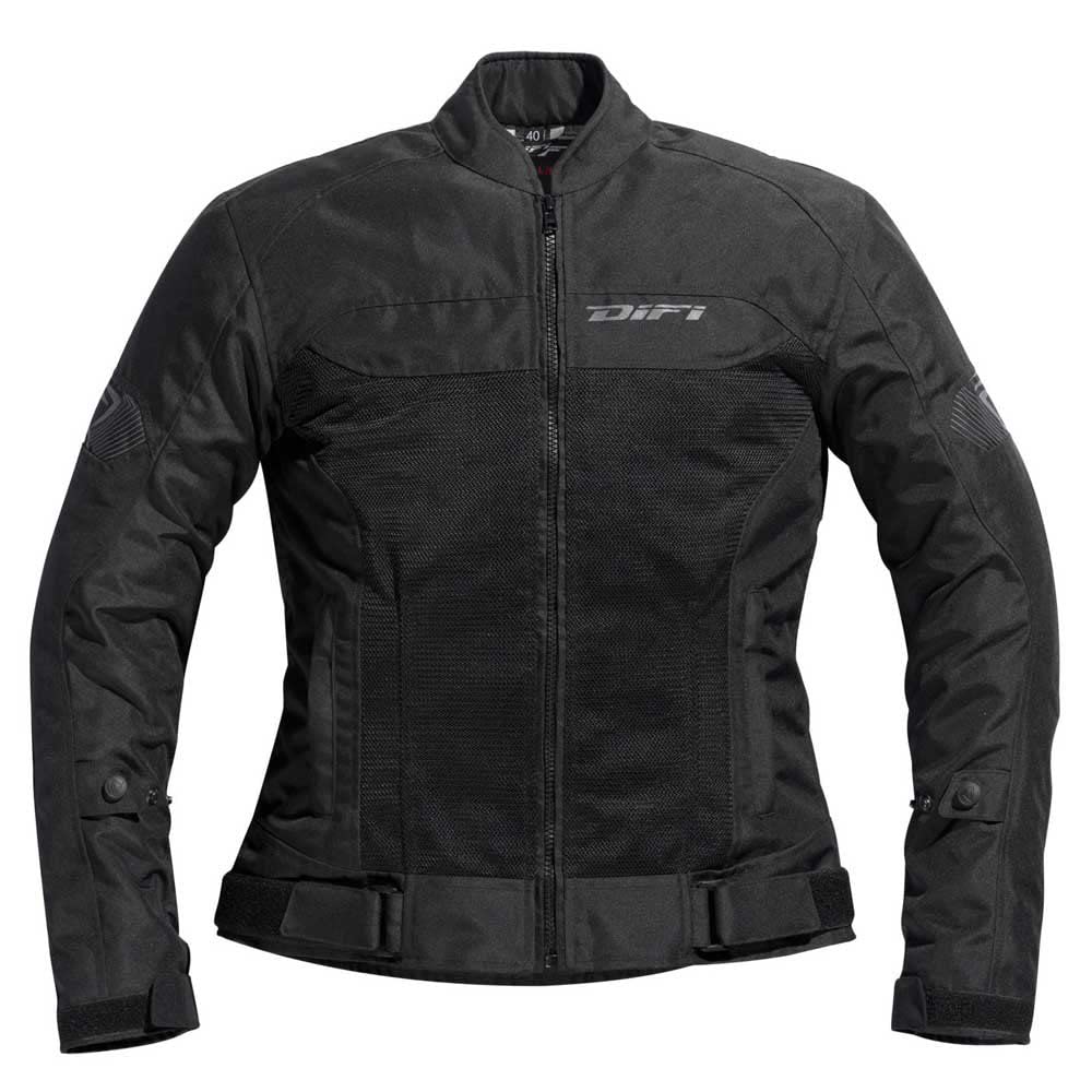 Difi Ibiza Air Lady Schwarz Sommer Motorradjacke, 36 von Difi