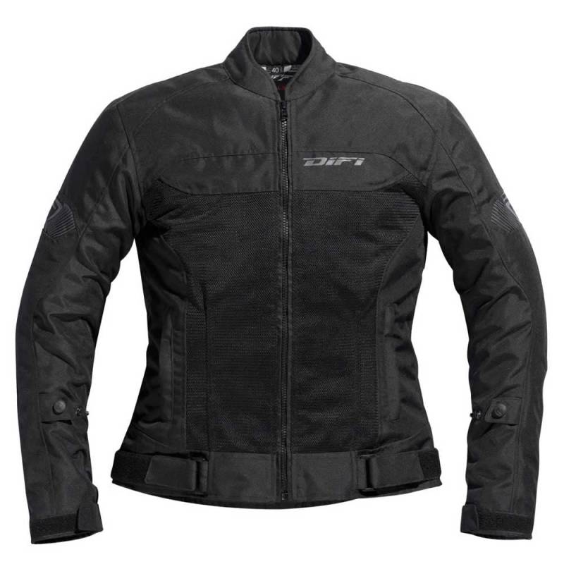 Difi Ibiza Air Lady Schwarz Sommer Motorradjacke, 44 von Difi