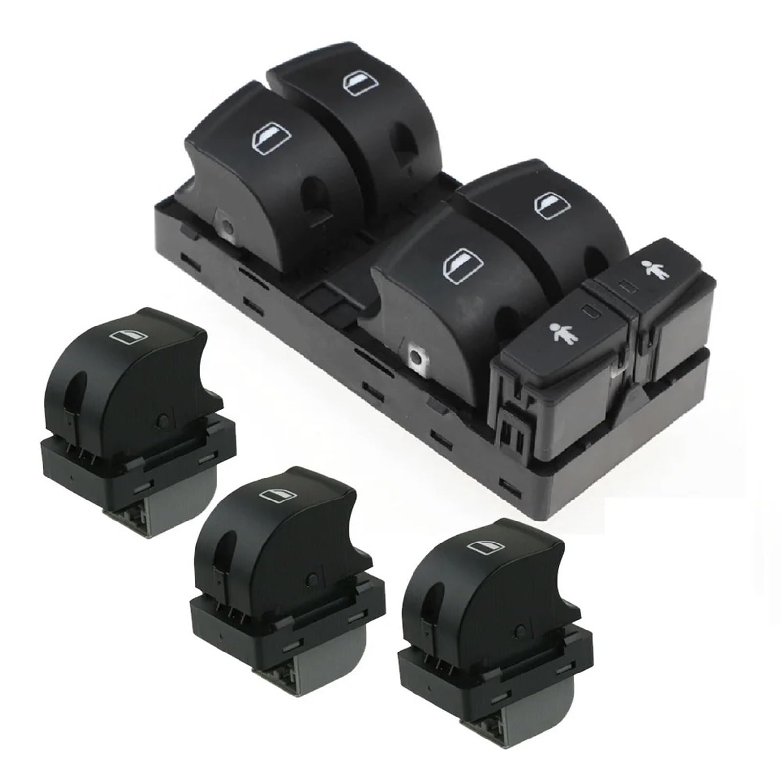 Autofenster Schalter Für A6 Quattro Für Q7 S6 2007-2015 4F0959851G Autozubehör Vorne Links LH Power Tür Fenster Control Schalter Regler Taste(1 Set) von Difmqf