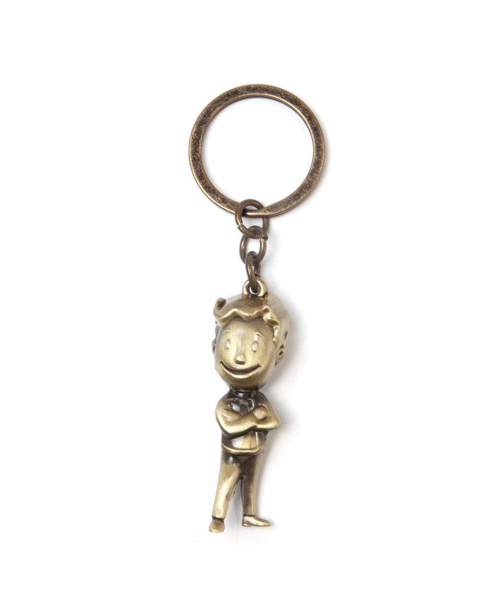 Difuzed Fallout Schlüsselanhänger Vault Boy Gold, Schwarz, 10x 40 mm, KE721633FAL von Difuzed