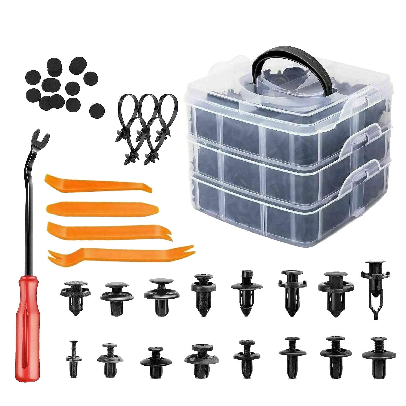 Diggtor 650 STÜCKE Auto Befestigung Clips Gemischte Auto Karosserie Stift DrüCken Nieten StoßFäNger TüR Trim Panel Befestigung Elements Kit Clips für Auto von Diggtor