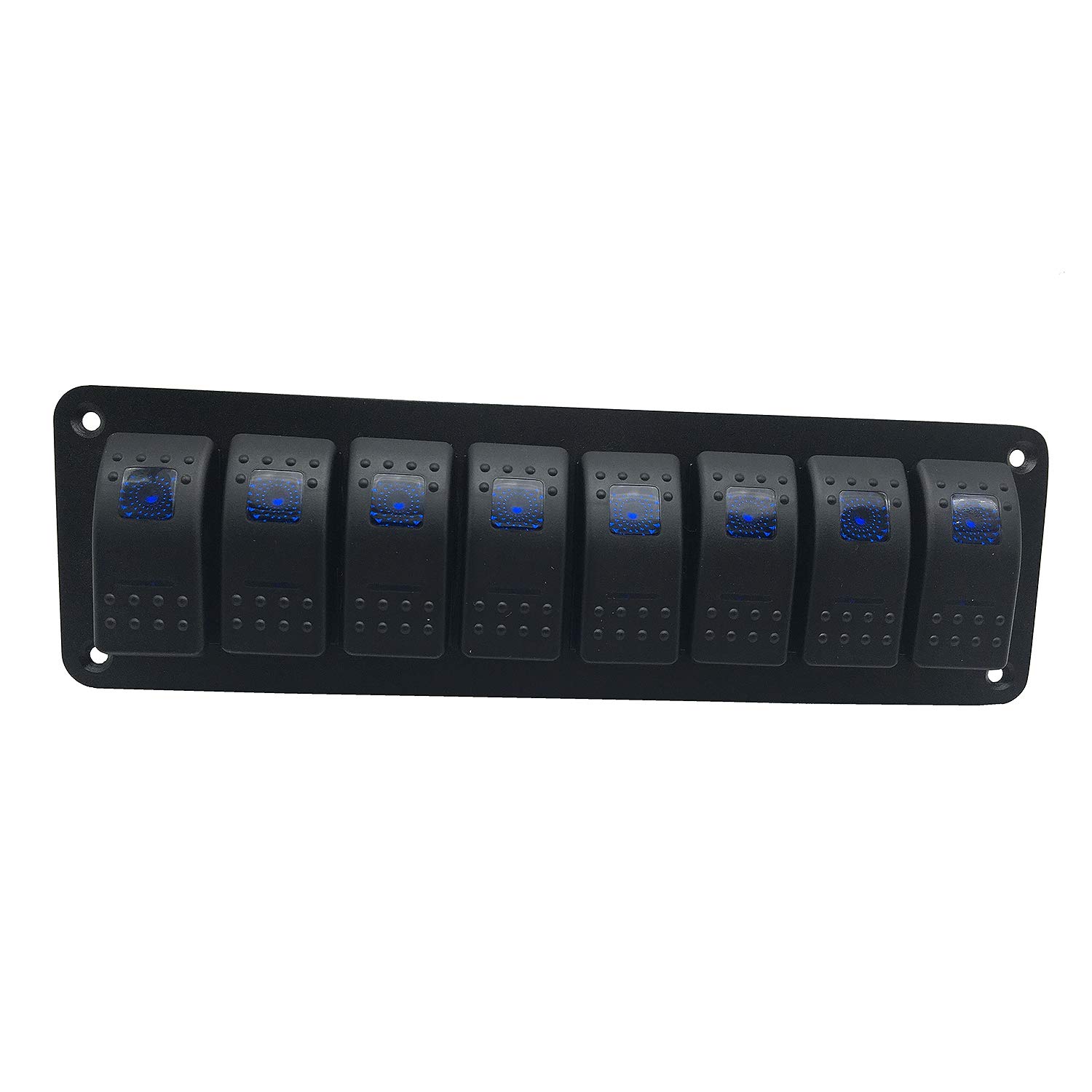 Diggtor wasserdichte 8 Gang 2 LED Licht Wippschalter Panel Leistungsschalter 12V Boot Marine von Diggtor