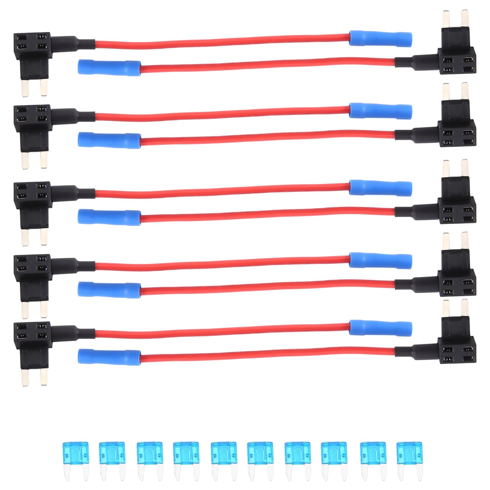 Diheohg 10Er Packung - 12V Kfz-Sicherungs-Adapter Mini ATM Sicherungshalter von Diheohg