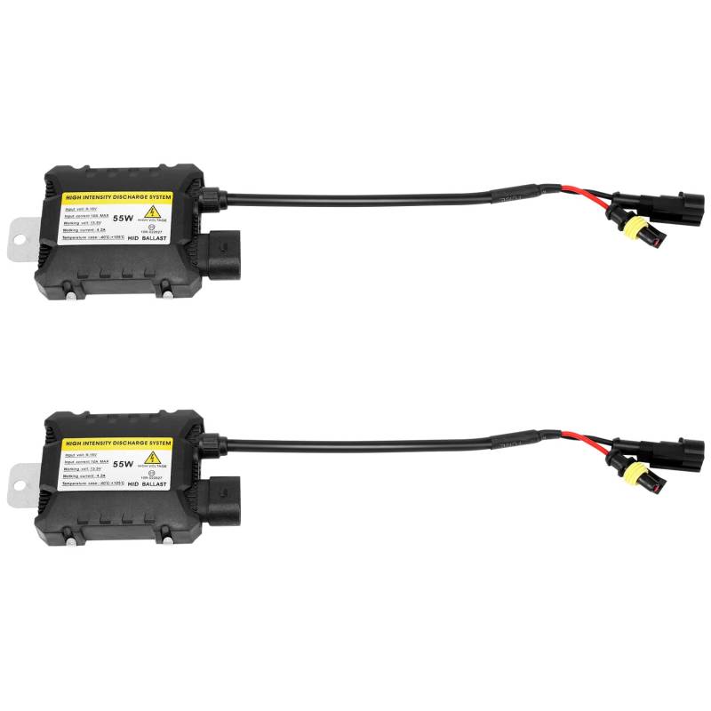 Diheohg 55W HID Bi Xenon VorschaltgeräT 12V Digital Slim VorschaltgeräT Schnelles, Helles Elektronisches VorschaltgeräT für H1 H3 H3C H4-1 H4-2 H7 H8 9005 9006 von Diheohg