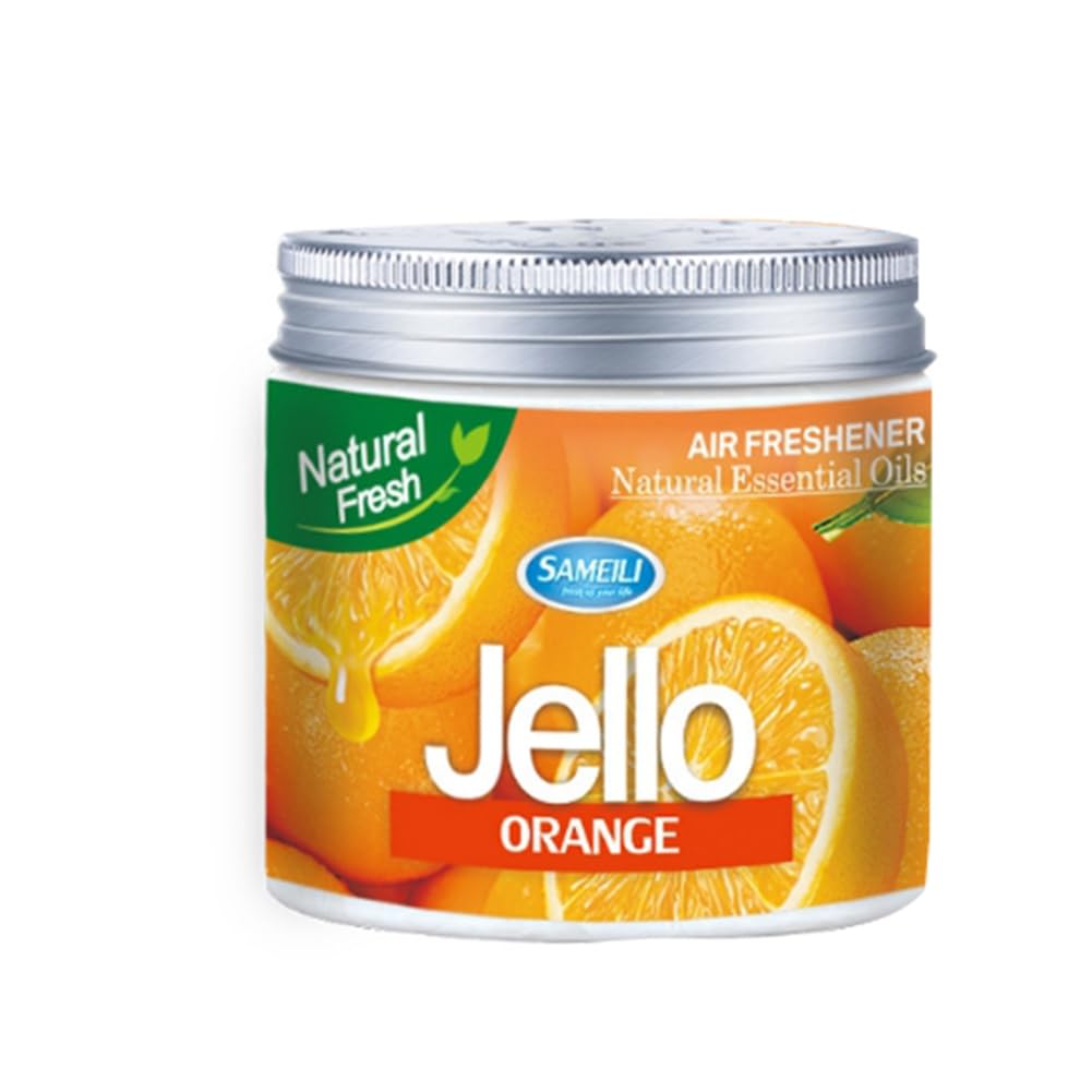 Diheohg Auto 220g Jello Parfüm Lufterfrischer Autobalsam Desodorierend Langanhaltender Duft Auto Aromatherapie ORANGE von Diheohg