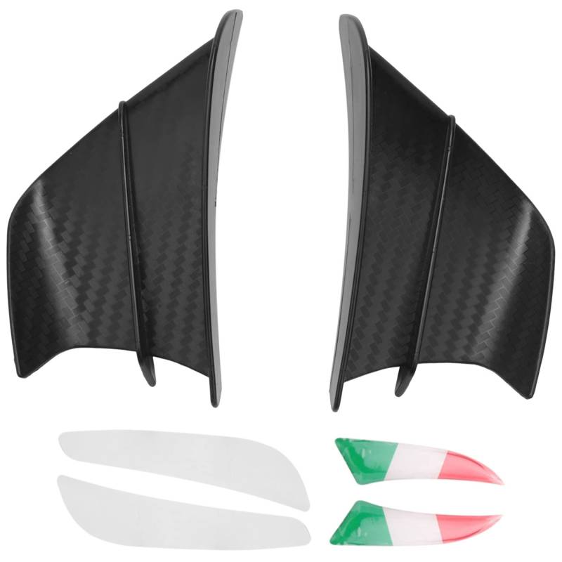 Diheohg Motorrad Winglet Aerodynamischer FlüGel Kit Spoiler Motorrad Wind FließEn Befestigung FlüGel für S1000RR V4-10R R1,Matt Schwarz von Diheohg