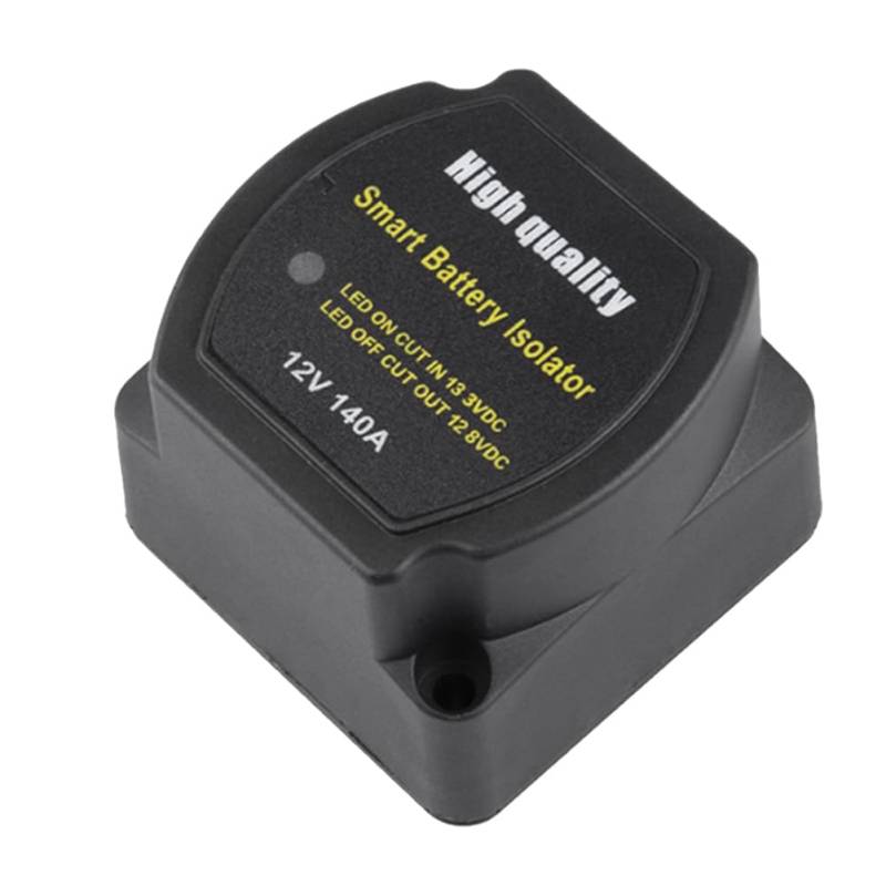 Diheohg Smart Isolator mit Batterien, 12 V, 140 A, Spannungsempfindliches Geteiltes Laderelais VSR, Autoteile-Relais VSR für Wohnmobile von Diheohg