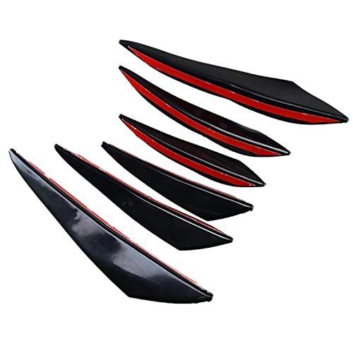 Diheohg Universal PVC Auto FrontstoßStange Lip Protector Heckdiffusor Auto Spoiler Splitter Wing Protection Guard 6PCS von Diheohg