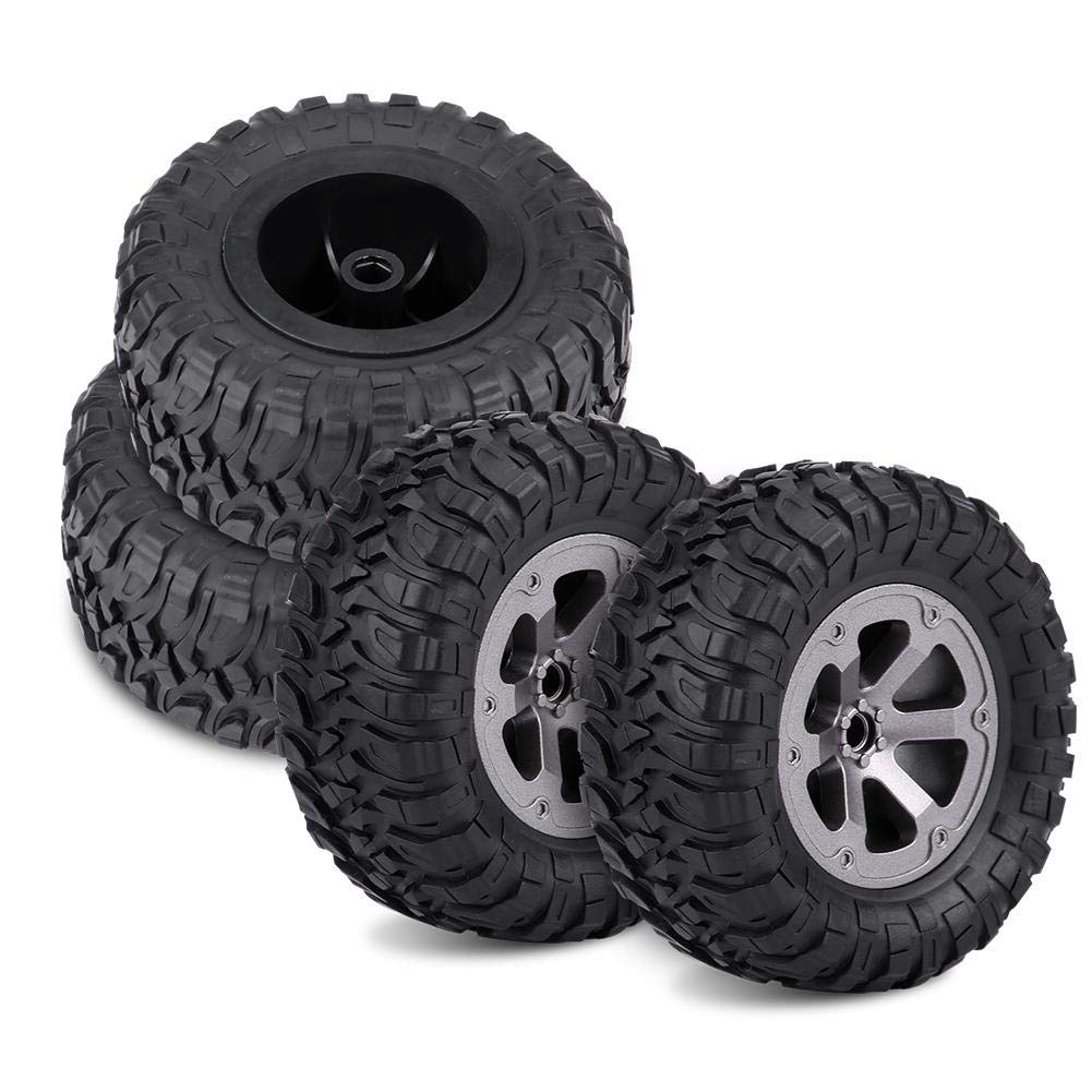 4Pcs RC Crawler Tyres Off-Road-Auto-Gummireifen-Fernbedienung Military Car Tires für 1:16 RC Car Accessory Part von Dilwe