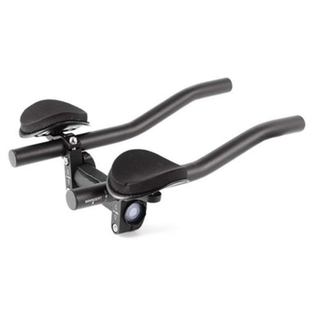 Aerobars-Lenker, Aluminiumlegierung, Triathlon-Fahrradauflage, Schwammkissen, Verstellbarer Arm mit Unterlegscheiben, Geeignet für Kaliber 31,8 26 25,4 (Black) von Dilwe