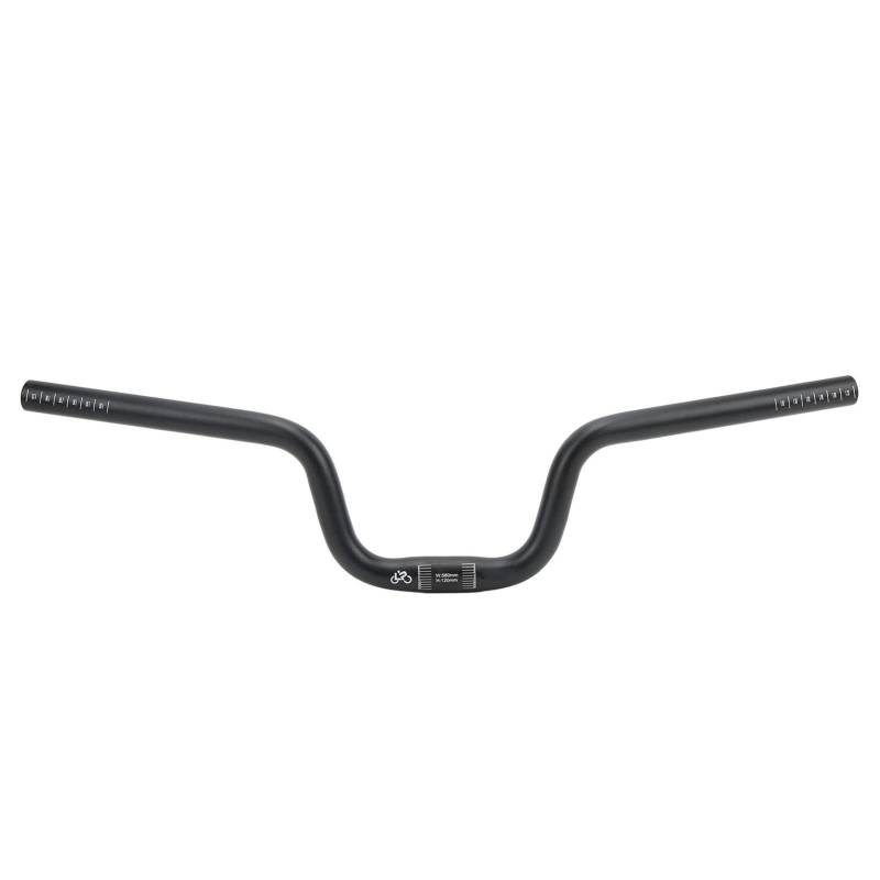 Bike Swallow Lenker, 580 Mm / 22,8 Zoll L?nge, 25,4 Mm Fahrrad-Riser-Lenker aus Aluminiumlegierung f¨¹r Brompton Black, Schwarz(Heben Sie 120 mm / 4,7 Zoll an)And spare parts von Dilwe