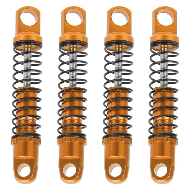 Dilwe RC Stoßdämpfer, Metall RC Stoßdämpfer Federdämpfer mit Schrauben Geeignet für 1:16 RC Upgrade Ersatzteil(Gold) von Dilwe