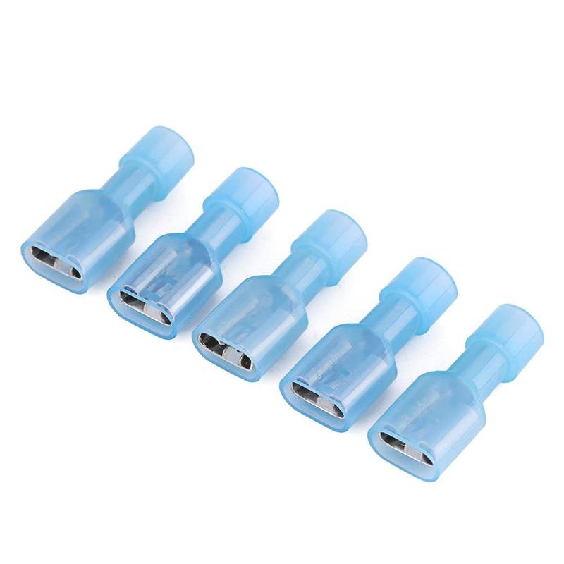 Dilwe Spatenstecker Spade Terminals Connectors 100 Stück Männlich/Weiblich Nylon Wasserdicht Vollisolierten Schnelltrenndraht Crimpverbinder Steckverbinder Kit von Dilwe