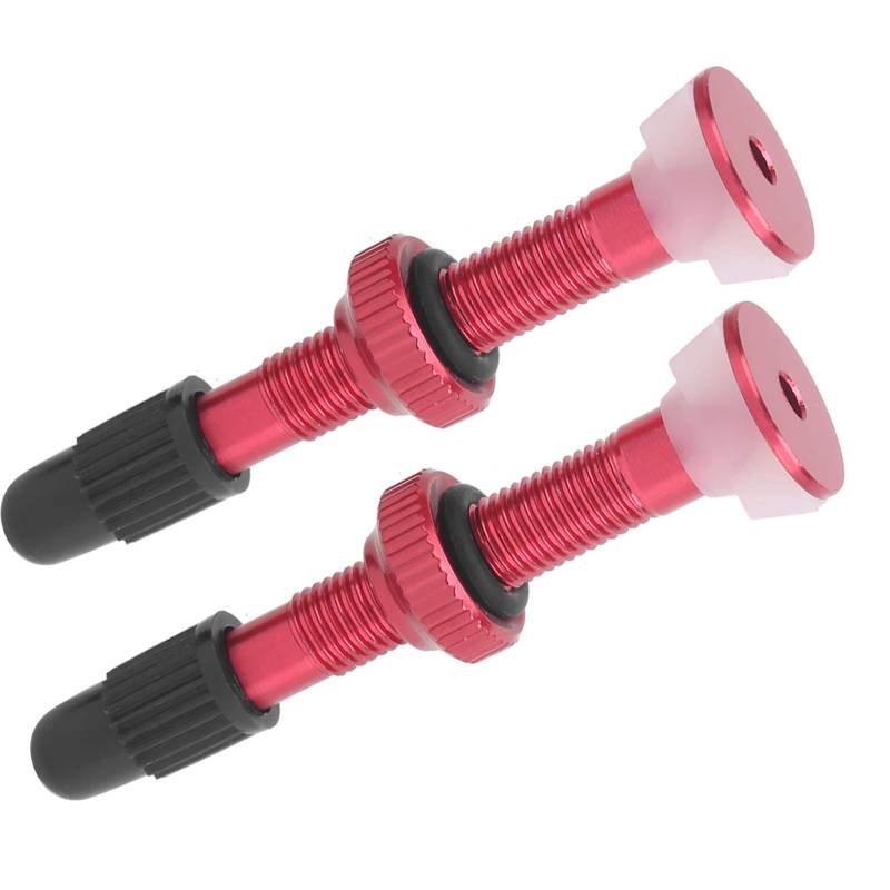 Dilwe Tubeless Valve Stem, 1 Paar Mountainbike Tubeless Air Valve Stem Legierung Presta Valve Extender Zubehör(rot)Fahrräder & Zubehör von Dilwe