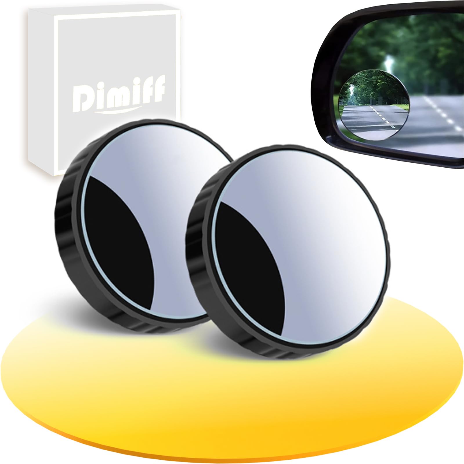 Dimiff Toter Winkel Spiegel Auto 2 Stück, Toter Winkel Spiegel, Toter-Winkel-Spiegel Verbesserung der Fahrsicherheit für Auto/Lkw/Suv Blind Spot Zusatzspiegel Auto Außen von Dimiff