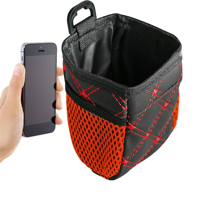 Auto Entlüftungsbeutel Luftlager Organizer Armaturenbrett Aufbewahrung Beutel PU Leder Organizer Autoauslass AIL VENT TOCKTORTOR TRAUERHALTER Kleine Auto Beutel Armaturenbrett Tidy Bag Stream Tas von Dinchaakuarry