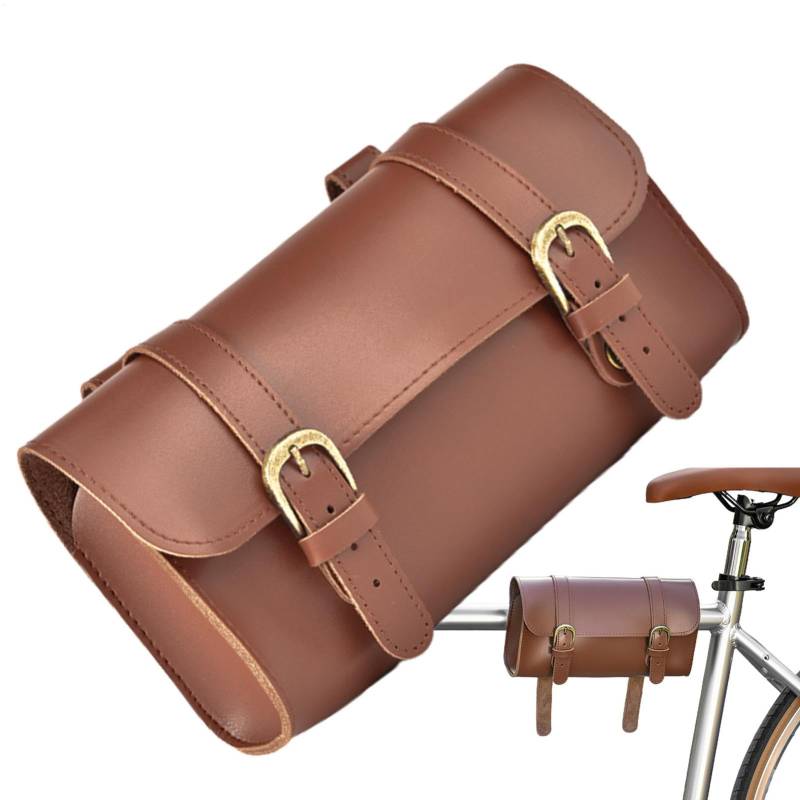 Satteltaschen-Organizer-Tasche, Fahrradausrüstungstasche, Kompakte Werkzeugtasche, Reise-Utility-Tasche, PU-Leder-Organizer, Satteltasche, Werkzeughalter, Fahrrad-Reisetasche, Leder-Werkzeug-Organizer von Dinchaakuarry