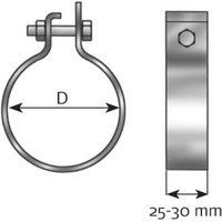 Klemmstück, Abgasanlage DINEX 99720 von Dinex