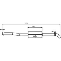 Mittelschalldämpfer DINEX 54308 von Dinex