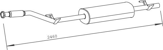 Mittelschalldämpfer Dinex 50446 von Dinex