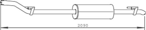 Mittelschalldämpfer Dinex 56322 von Dinex