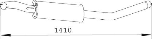 Mittelschalldämpfer Dinex 74328 von Dinex