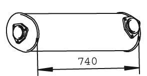 Mittelschalldämpfer Dinex 74331 von Dinex