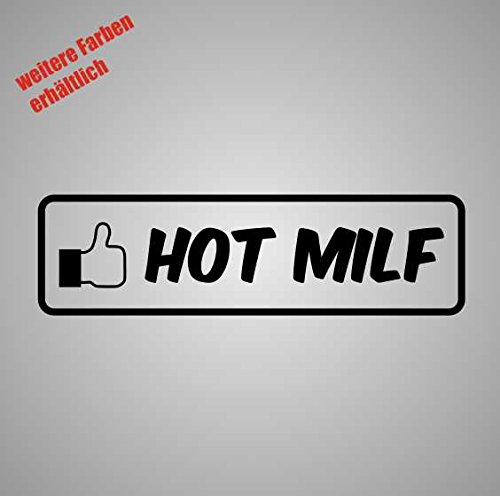 Aufkleber hot Milf Sticker Decal Folie Tuning (schwarz) von Dinger-Design